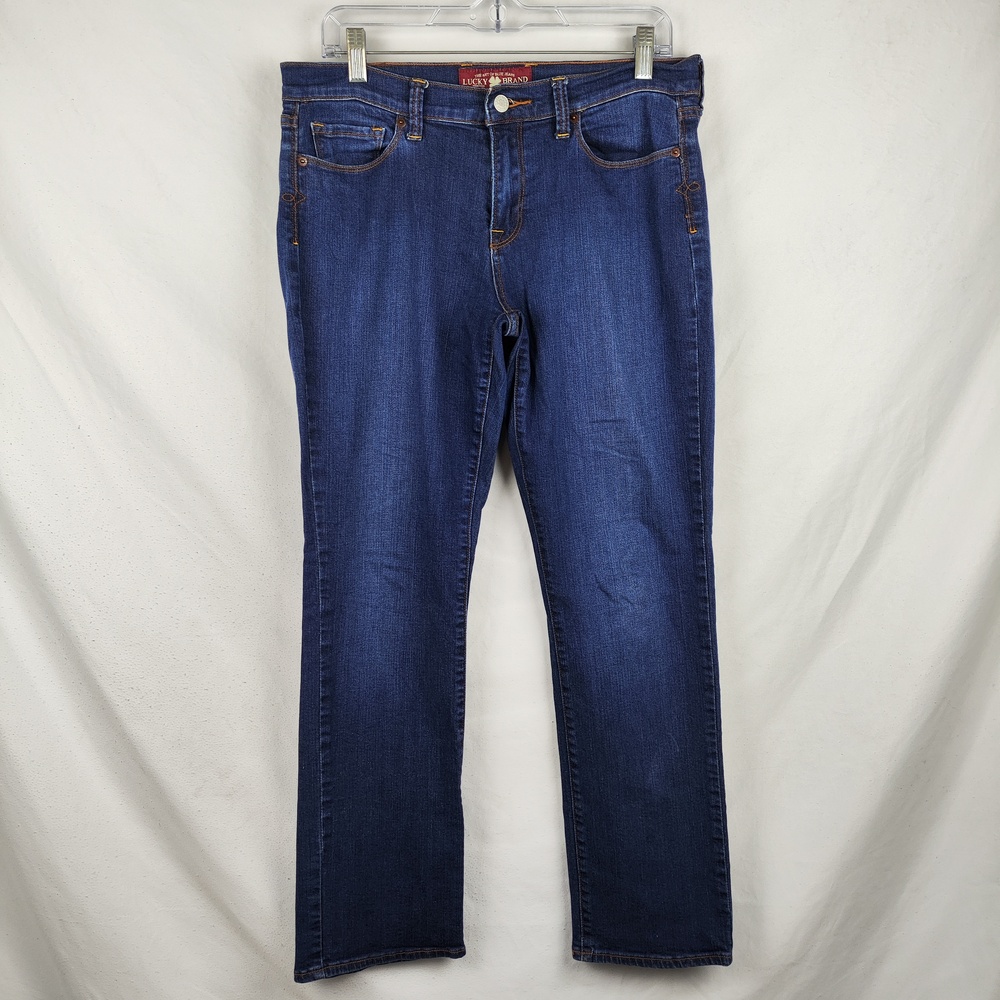 Lucky Brand Sofia Straight Jeans Womens 10/30 Medium Wash Blue Mid Rise Ankle
